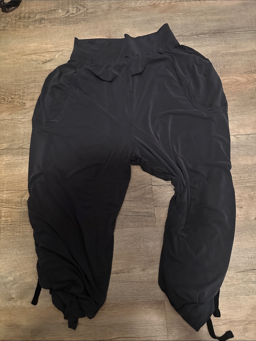 FP Movement Silver Lining Black Harem Pants NWOT LARGE